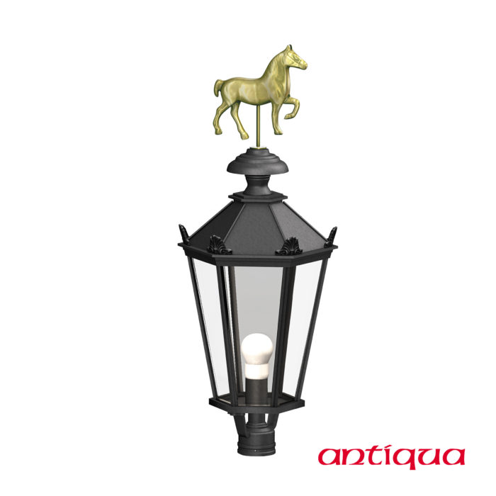 Haube Wien, sechseckig, mit Kronen und Pferd 7062