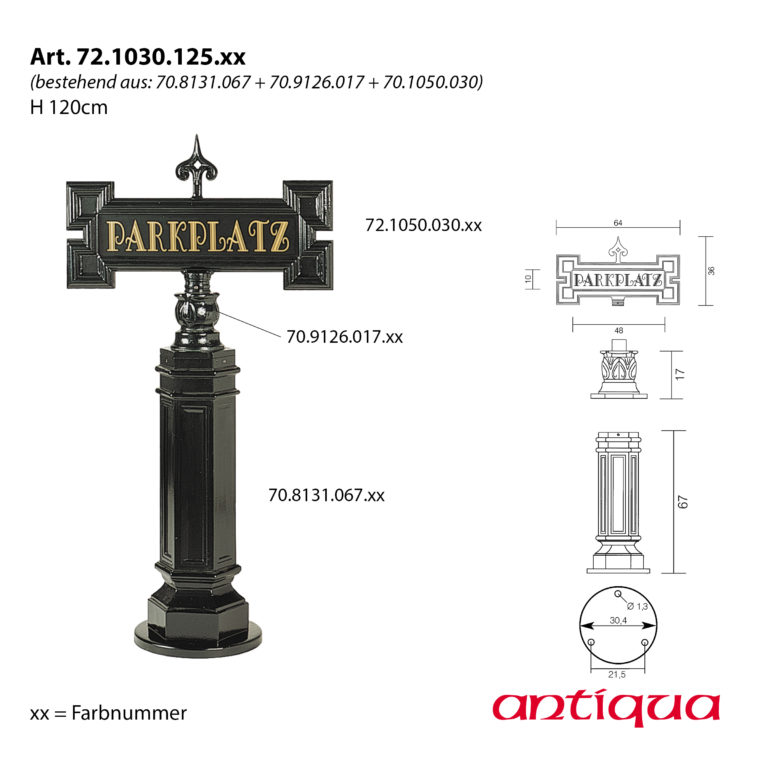 Historisches Hinweisschild auf Sockel 70.8131.067... 1030 – Bild 2